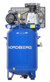 Компрессор вертикальный поршневой с ременной передачей NORDBERG NCEV150/480 (220 В, ресивер 150 л, 446 л/мин)